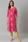 Dark Pink Mock Layered Beadwork kurta