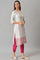 Light Blue Floral Printed kurta With Embroidery