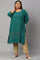 Green Mukaish Printed Layered Plus Size kurta