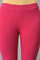Pink Solid Knitted Women Tights