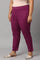 Plus Size Orchid Purple Cotton Blend Slim Pants