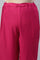 Plus Size Pink Rose Rayon Straight Parallel Pants