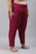 Plus Size Fuchsia Pink Floral Printed Slim Pants