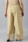 Gold Plus Size Parallel Pants With Brasso Panel