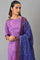 Dark Purple Ombre Cowl kurta With Tights And Bandhani Dupatta