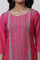 Pink Placement Printed Kurta And Pants Set