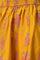 Mustard Festive A-Line Top With Culottes Having Attached Drape