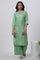 Pistachio Green Mukaish Kurta And Pants Set