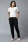 Black Ankle Length Jersy Pants