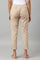 Beige Slim Ankle Length Pants