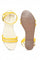 Aurelia Textured Yellow Almond Toe Flat