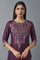 Purple Printed kurta