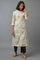 Beige Cotton Front-Open Straight Kurta