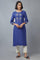 Cobalt Blue Embroidered kurta