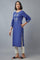 Cobalt Blue Embroidered kurta