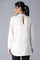 White Top With Lace And Applique Embroidered Sleeves