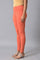 Orange Solid Cotton Tights