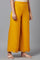 Deep Yellow Embroidered Parallel Pants