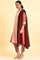 Light Red Chawal Taka Kurta, Pants And Dupatta