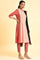 Light Red Chawal Taka Kurta, Pants And Dupatta