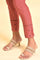 Light Red Chawal Taka Kurta, Pants And Dupatta