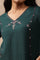 Teal Woollen Embroidered kurta