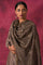 Light Brown Cotton Silk Printed Drape