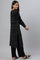 Black Lurex Knitted Plus Size Winter kurta