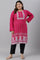 Pink Paisley Print Plus Size Winter kurta