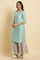 Bright Blue Embroidered Kurta