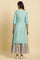 Bright Blue Embroidered Kurta