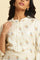 Ivory Floral Printed Straight Kurta