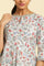 Powder Blue Floral Printed Flared Kurta