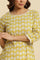 Yellow Abstract Printed Straight Kurta