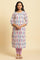 Ecru Straight Kurta In Bright Multi-Coloured Prints