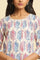 Ecru Straight Kurta In Bright Multi-Coloured Prints