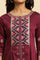 Purple Embroidered Flared Kurta