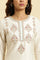 White Dori Embroidered Festive Kurta