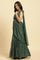 Green Foil Printed Chiffon Sharara Saree Dress