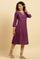 Purple Embroidered Heavy Festive Kurta