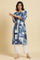 Indigo Abstract Print Kurta