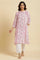 Pink Abstract Print Kurta