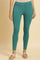 Teal Cotton Jersey Lycra Tights