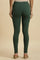 Dark Green Cotton Jersey Lycra Tights