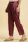 Purple Stripe Printed Satin Pants