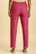 Pink Slim Pants With Metallic Sequin