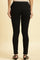Black Solid Skinny Rayon Legging