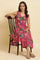 Pink Floral Printed Sleeveless Kurta & Pants Co-Ord Set