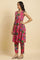 Pink Floral Printed Sleeveless Kurta & Pants Co-Ord Set