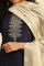 Blue Zari Embroidered Straight Kurta, Pants And Dupatta Set